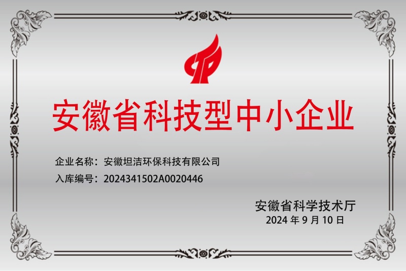 十堰安徽科技型中小企业证书